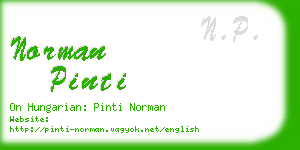 norman pinti business card